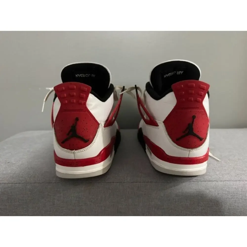 Air Jordan 4 Retro 'Red Cement' Men's Size 12 Pre-owned Sneakers DH6927-161